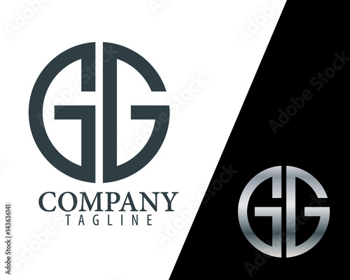 Initial Letter GG With Linked Circle Logo