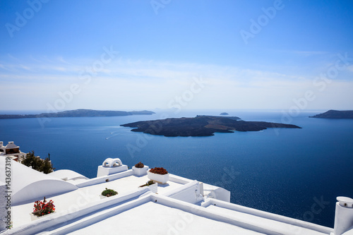 Whitewashed roofs in Santorini, Greece