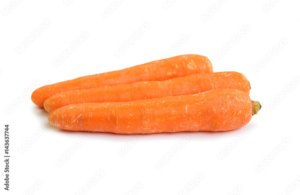 fresh carrots isolated on white background fresh carrots isolated on white background