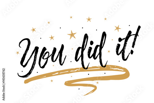 Canvas Print You did it card, banner