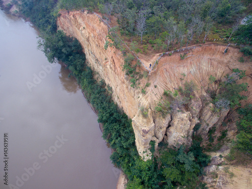 Pha Wing Chur canyon ,Chiang Mai,Thailand by drone photo