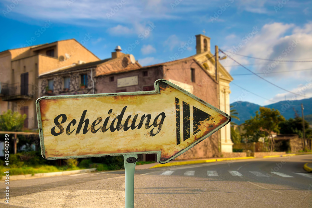 Fototapeta premium Schild 198 - Scheidung