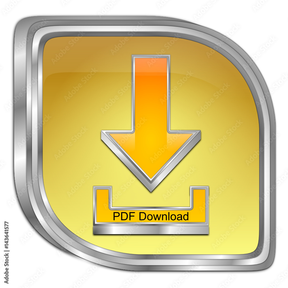 PDF Download button - 3D illustration