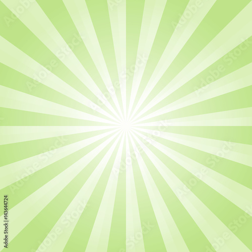 Abstract background. Soft Green rays background. Vector