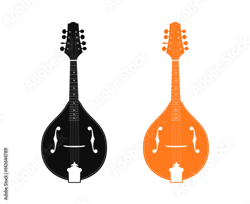 Silhouette of Mandolin