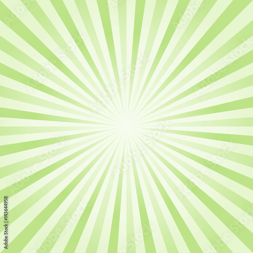Abstract background. Soft Green rays background. Vector 