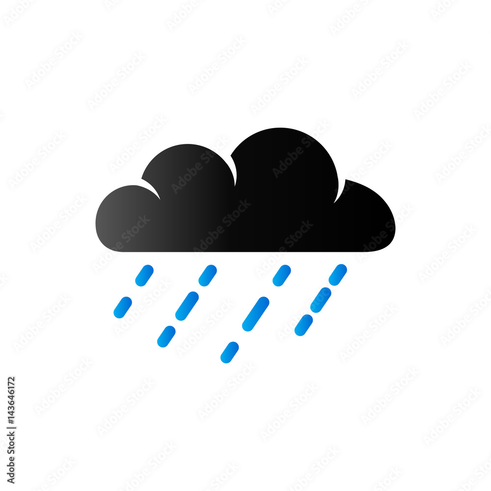 Duo Tone Icon - Weather overcast partly rain