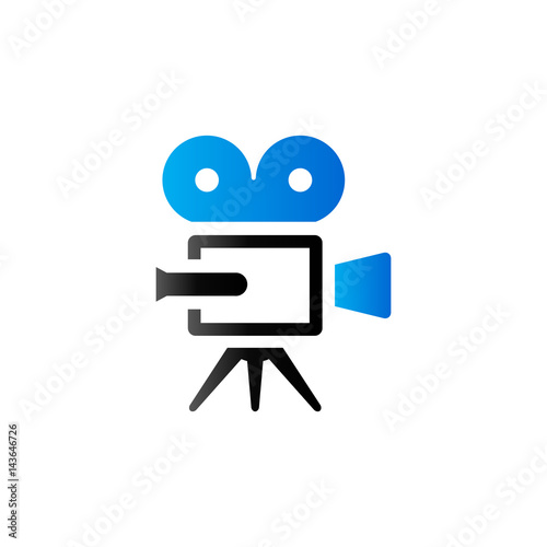 Duo Tone Icon - Movie camera