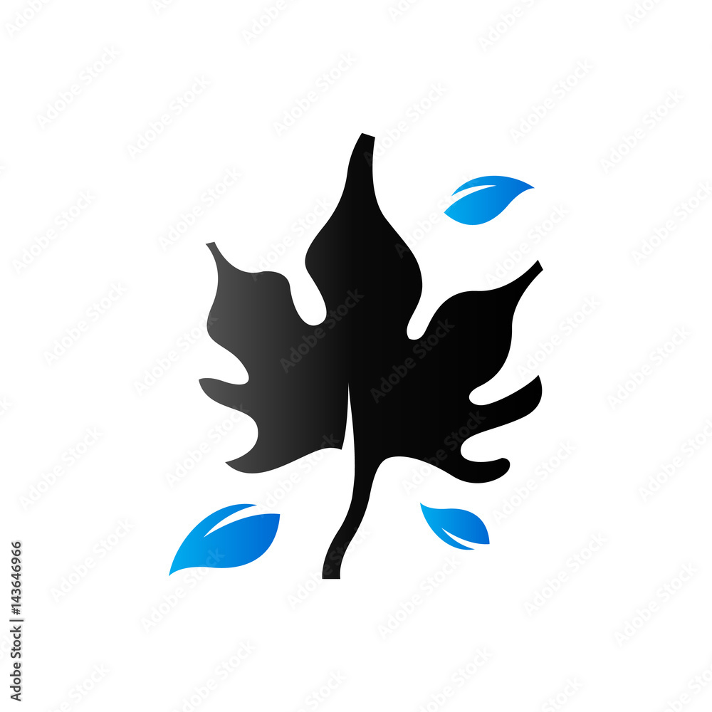 Naklejka premium Duo Tone Icon - Maple leaves