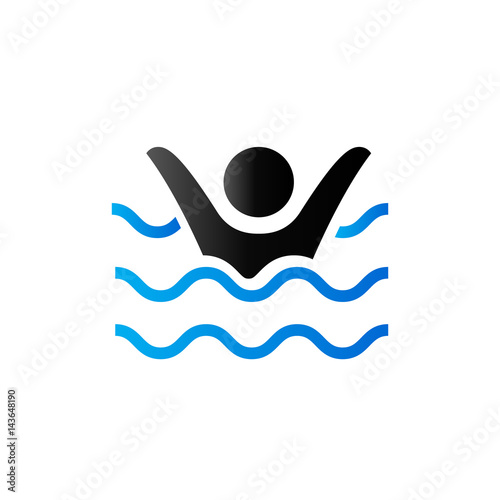 Duo Tone Icon - Drowned man