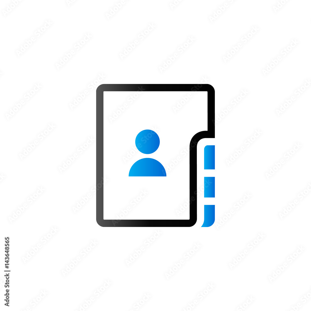 Duo Tone Icon - Address book