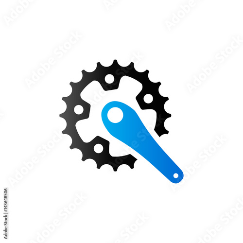 Duo Tone Icon - Bicycle crank set