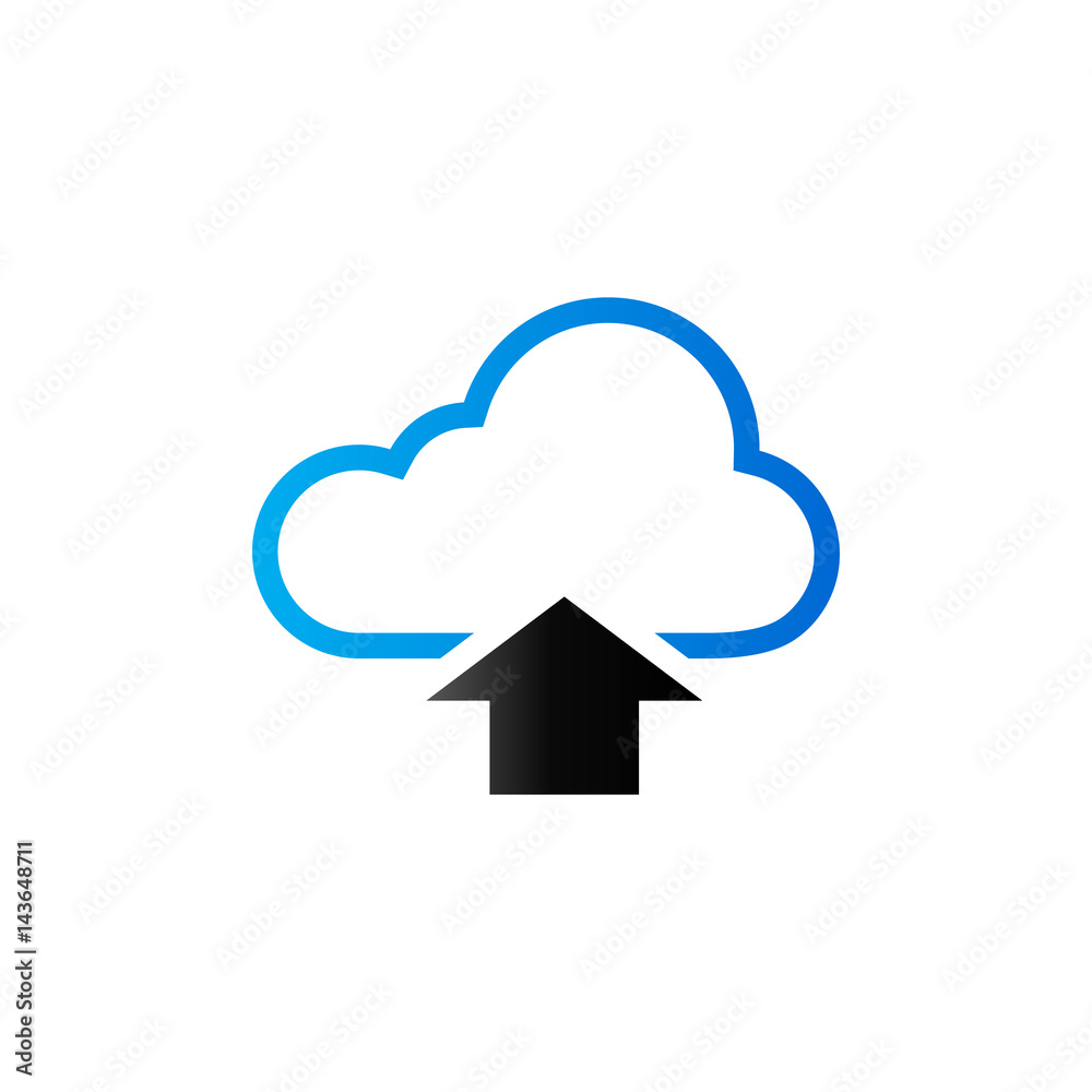 Duo Tone Icon - Cloud upload Duo Tone Icon - Cloud upload