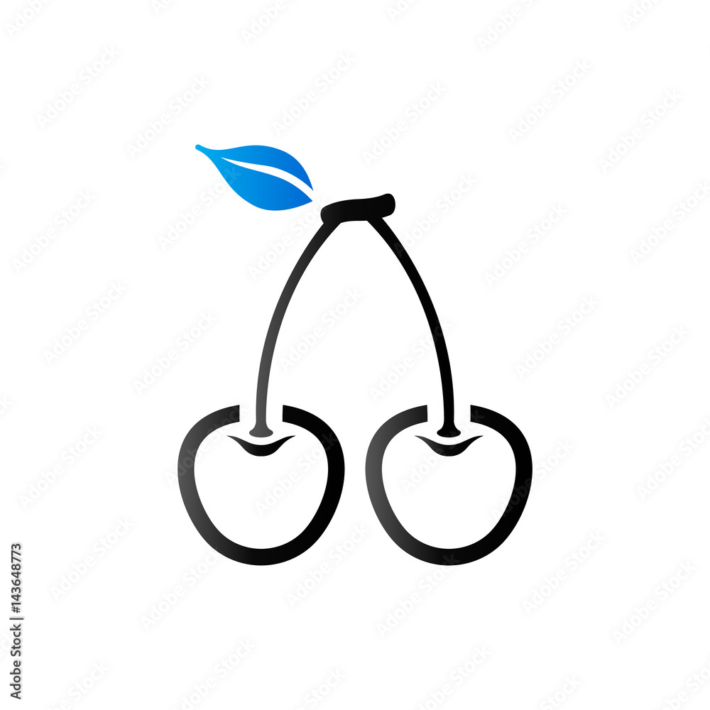 Duo Tone Icon - Cherry Duo Tone Icon - Cherry
