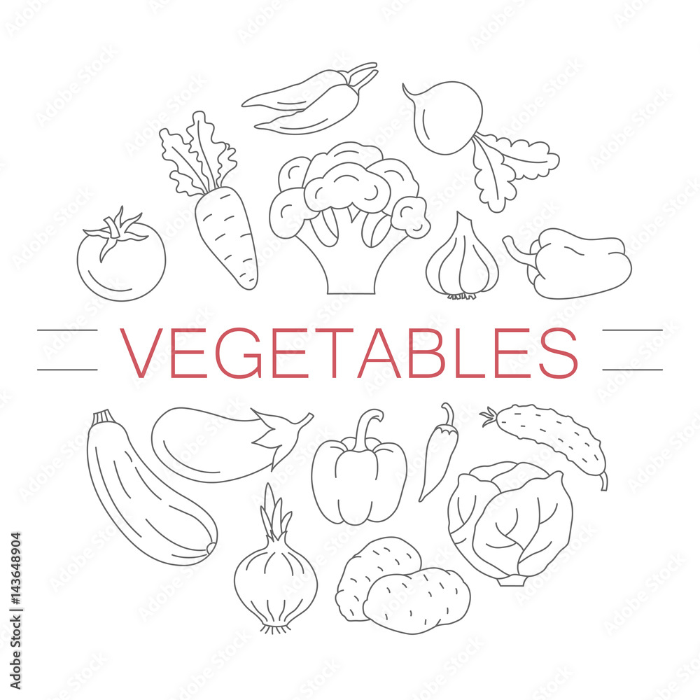 A circle of vegetables. A circle of vegetables.