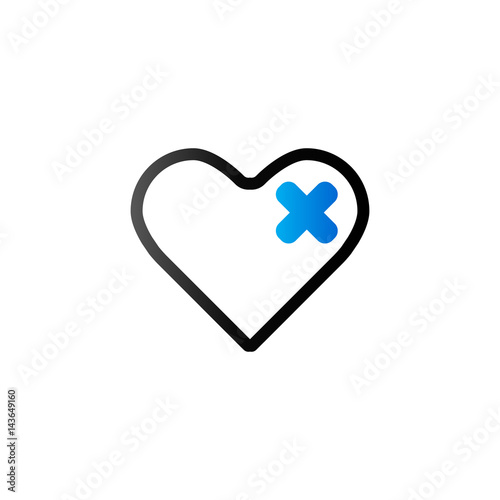 Duo Tone Icon - Heart shape