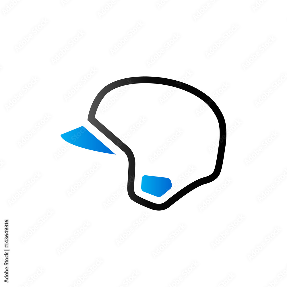 Duo Tone Icon - Baseball helmet Duo Tone Icon - Baseball helmet