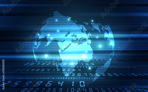 vector digital global technology concept, abstract background