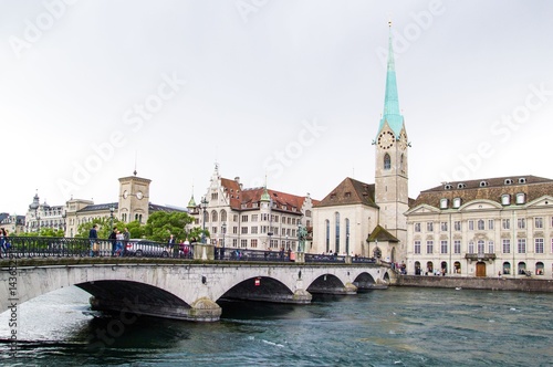  Zurich Switzeralnd bridge in old city