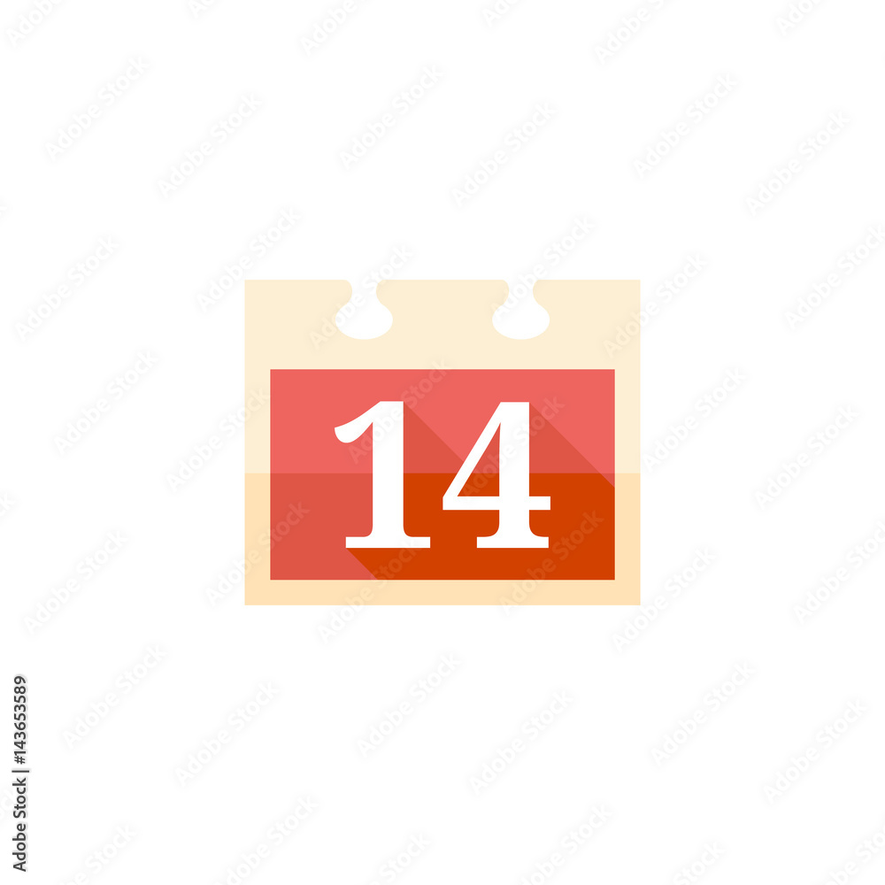 Fototapeta premium Flat icon - Valentine calendar