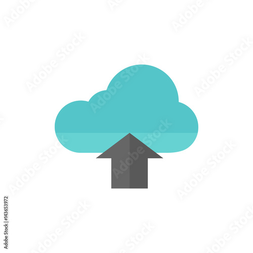 Flat icon - Cloud upload