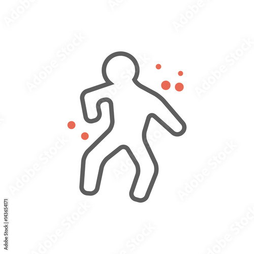 Flat icon - Crime victim