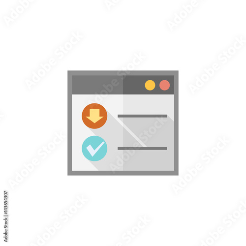 Flat icon - Download interface