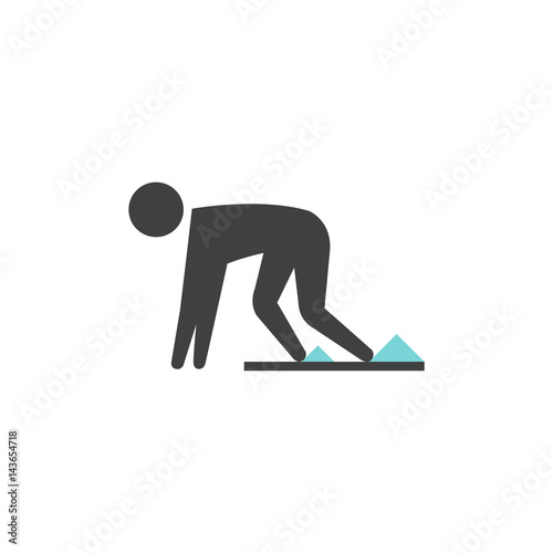 Flat icon - Starting runner
