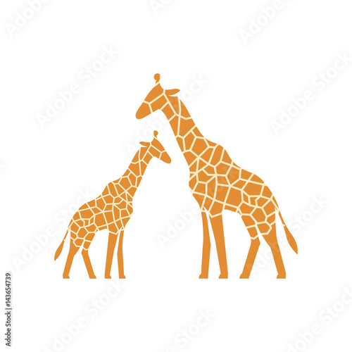 Flat icon - Giraffe