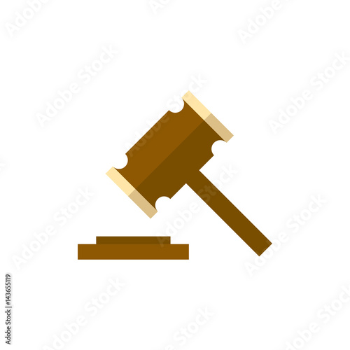 Flat icon - Wood hammer