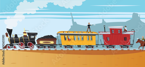 Wild west Steam train robbery