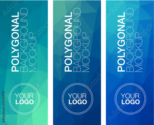 Vertical polygonal banners