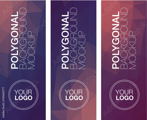 Vertical polygonal banners