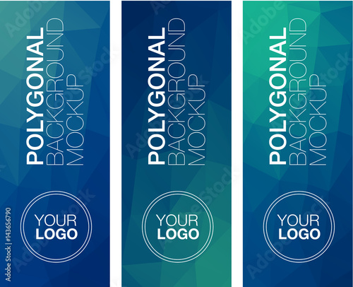 Vertical polygonal banners