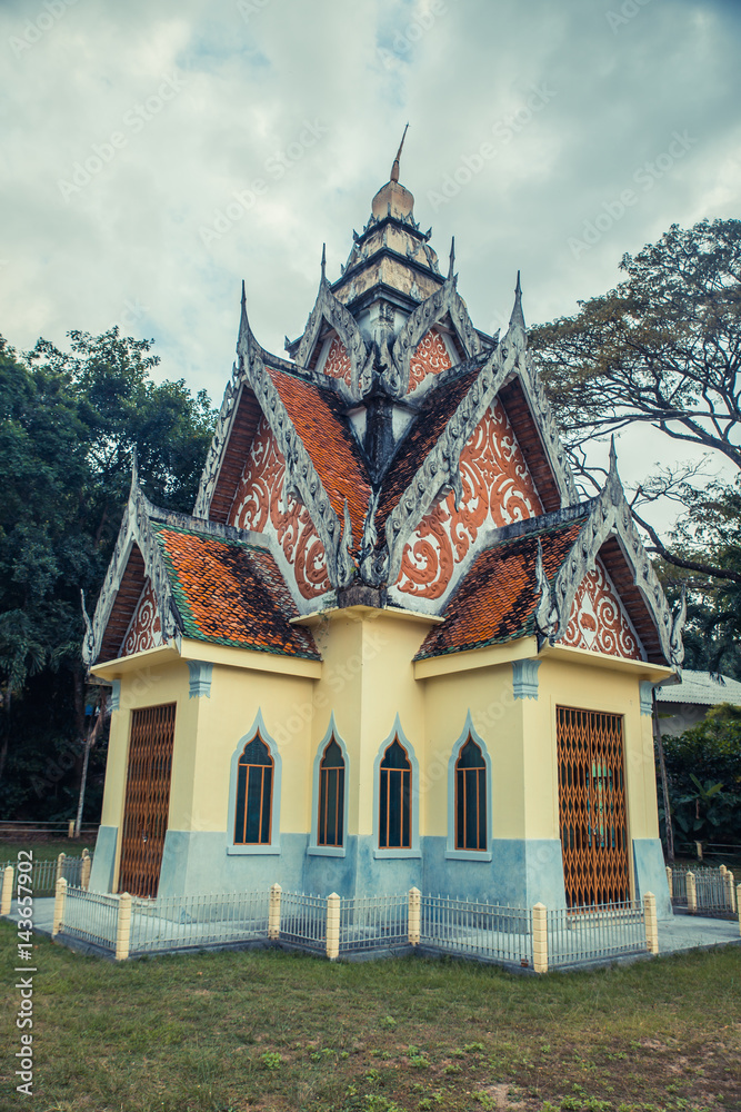 Ancient Thai temple. Wat Pa Aram Rattanaram Temple Phuket, Thailand. Ancient Thai temple. Wat Pa Aram Rattanaram Temple Phuket, Thailand.