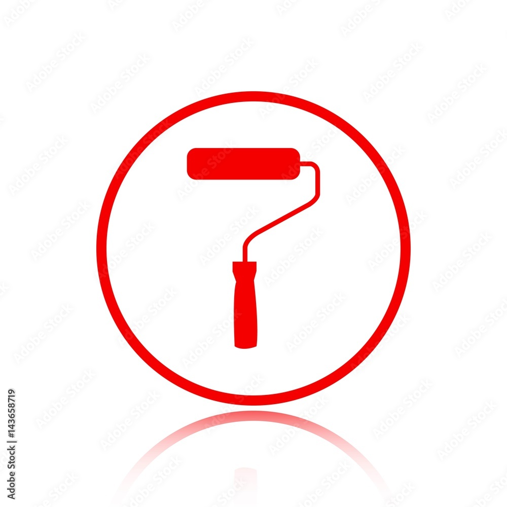 roller icon stock vector illustration flat design