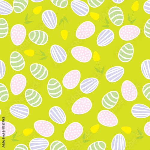 Seamless pattern of Easter eggs