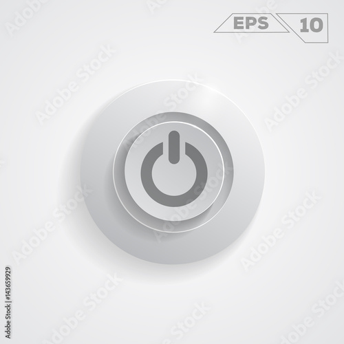 Power button circle icon. Flat Design(for Logos, Flyers, Covers, Posters, Banner)