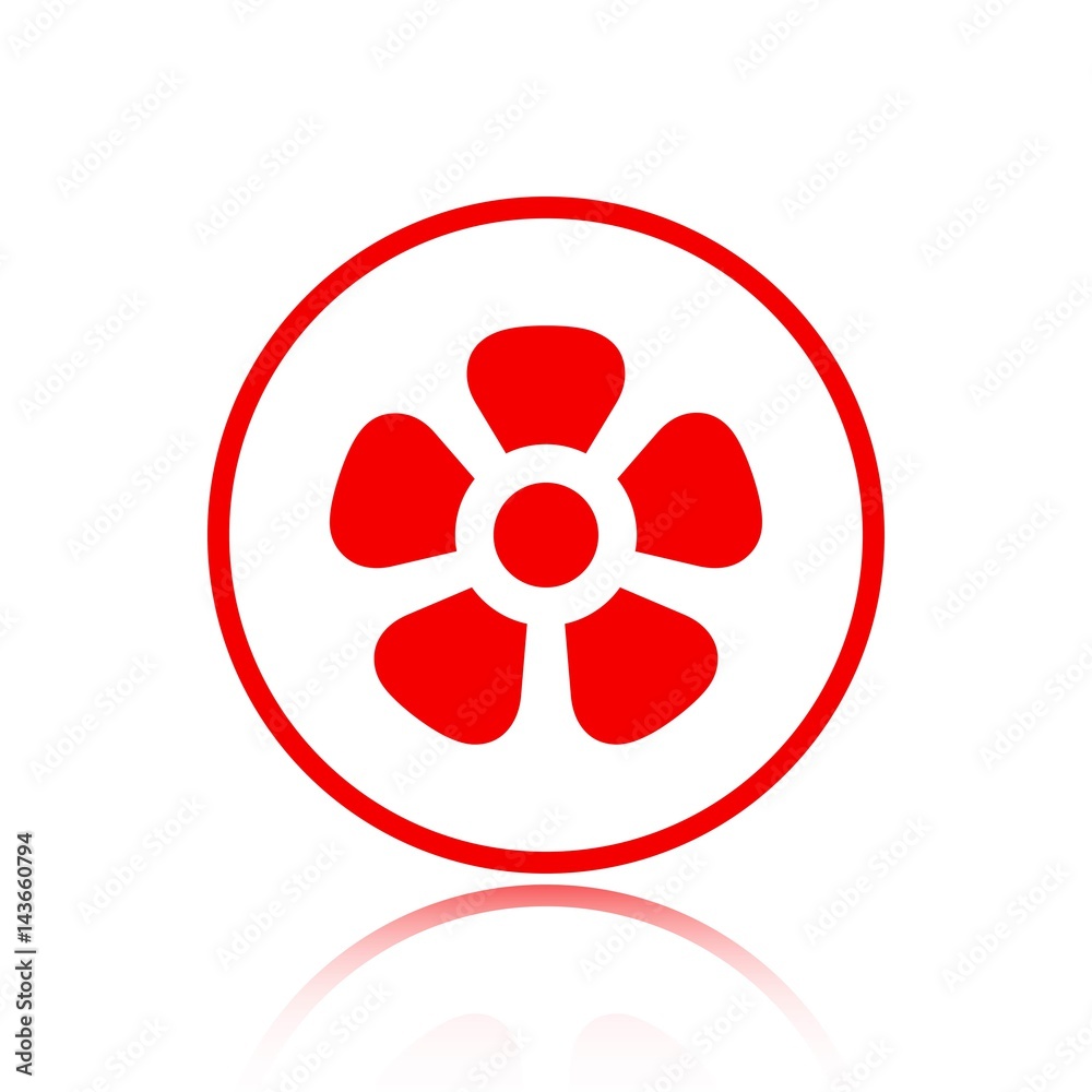 fan air propeller icon stock vector illustration flat design