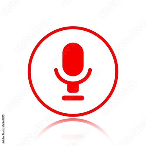 Microphone icon stock vector illustration flat design