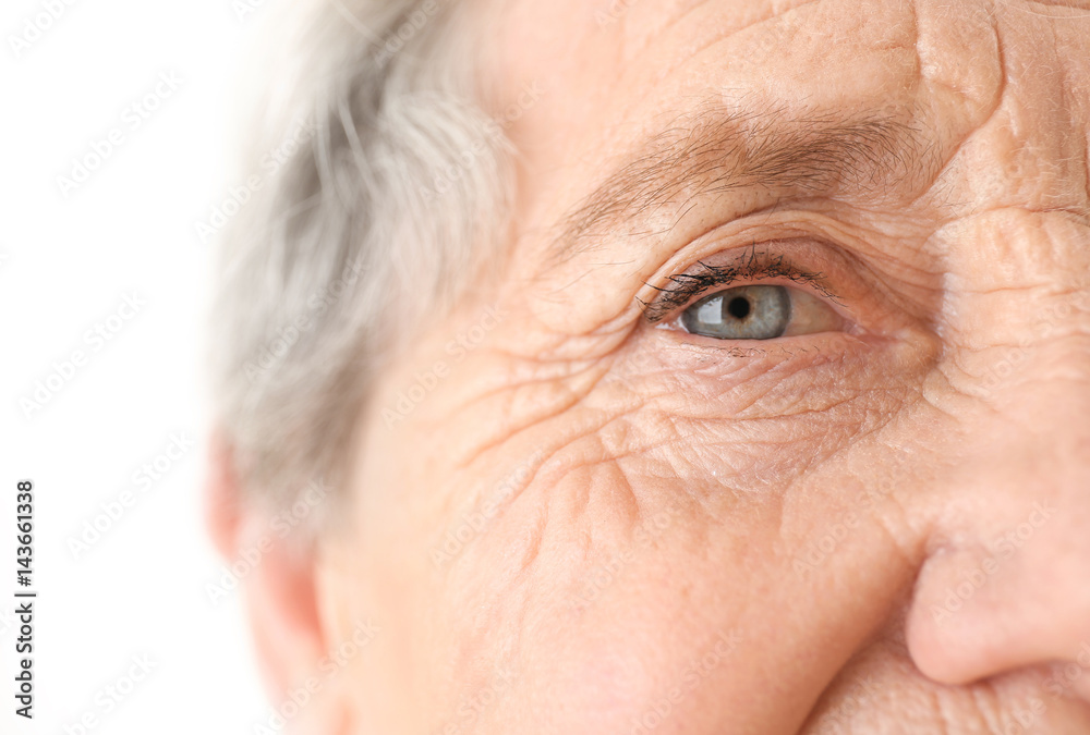 Portrait of elderly woman, closeup Portrait of elderly woman, closeup