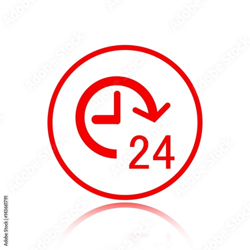 Free Download 24 hours icon  stock vector illustration flat design - GFXLoad