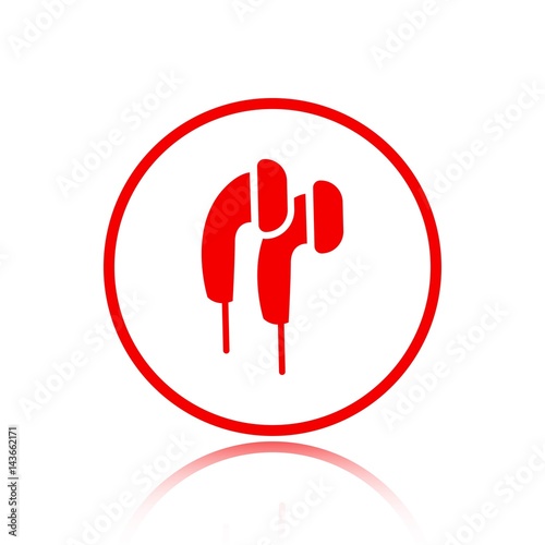 Headphones icon stock vector illustration flat design