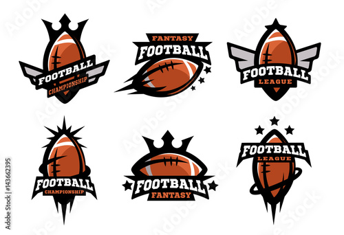 Fototapeta Futbol amerykański zestaw logo.