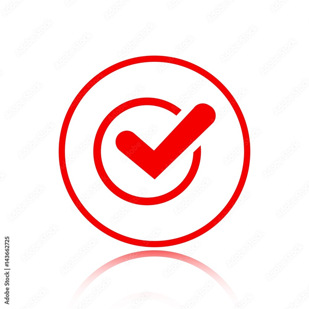 Confirm icons; vector illustration. Flat design style Confirm icons; vector illustration. Flat design style
