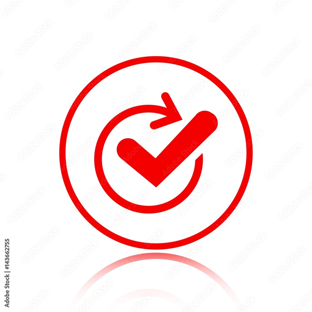 Confirm icons; vector illustration. Flat design style Confirm icons; vector illustration. Flat design style