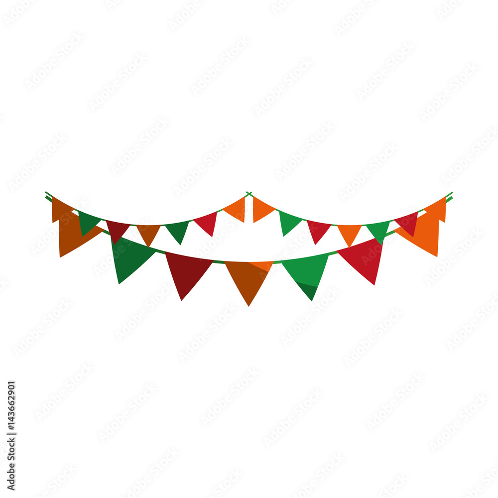 Fototapeta premium garlands party isolated icon
