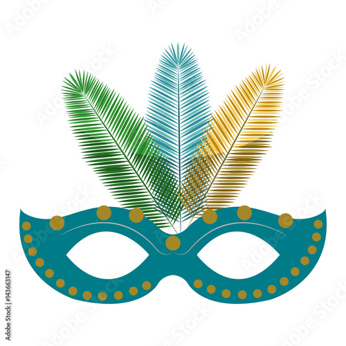 carnival mask isolated icon