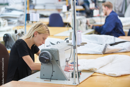Seamstress textile factory