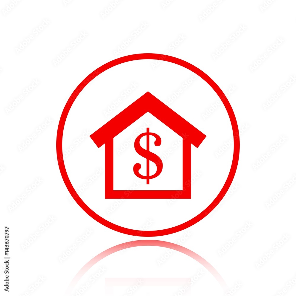money home dollar icon stock vector illustration flat design money home dollar icon stock vector illustration flat design